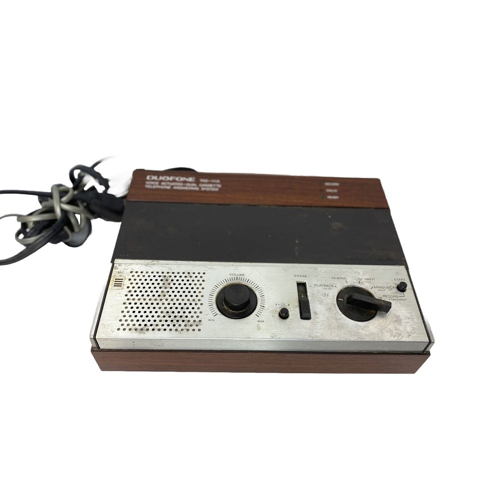 Vintage Radio Shack Duofone TAD-111A Dual Cassette Phone Answering System